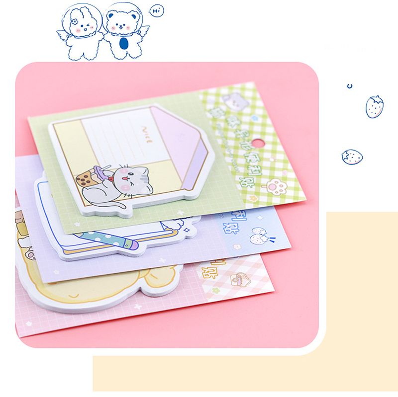 🌈กระดาษบันทึกข้อความ🌈Sticky Note สัตว์รูปทรงป้ายข้อความ 8x10cm 20แผ่น📌เลือกลาย ราคา 3 บาท✔️พร้อมส่ง Ohwowshop เครื่องเขียน โพสอิท สวยงาม ข้อความ