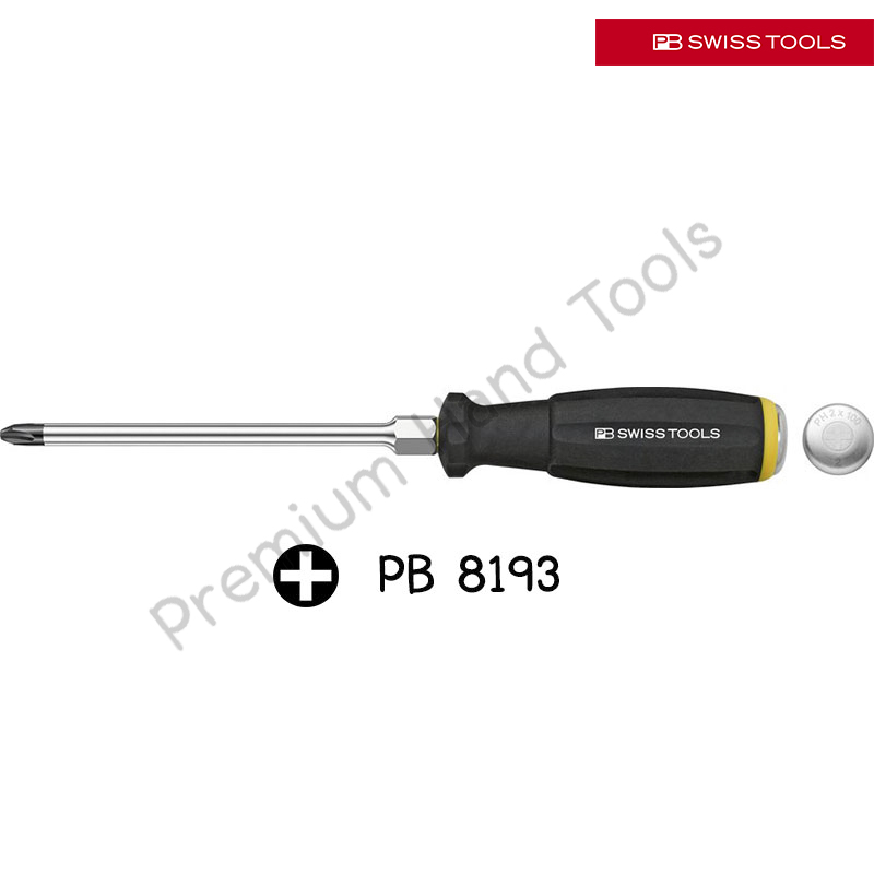 ไขควง PB Swiss Tools รุ่น PB 8193 D ปากแฉก ด้ามตอกได้ แกน Hexagon