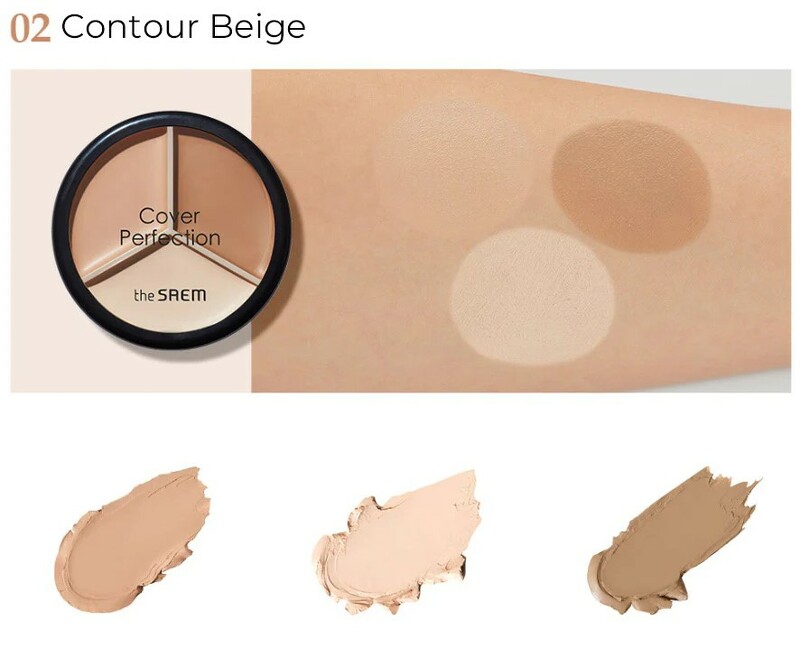 The Saem Cover Perfection Triple pot concealer #02 Natural Beige