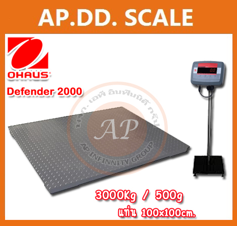 เครื่องชั่งน้ำหนัก3000กิโล ตาชั่ง3000กิโล เครื่องชั่งตั้งพื้น3000Kg เครื่องชั่งน้ำหนักแบบตั้งพื้น3000kgละเอียด500g ขนาดเเท่น 100X100 CM ยี่ห้อ OHAUS (MADE IN USA)