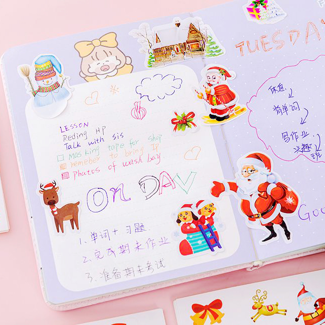 🎅🎄สติกเกอร์ Sticker Merry christmas10x15ซม.📌เลือกลาย แผ่นละ 1 บาท✅พร้อมส่งOhwowshop สติ๊กเกอร์ christmas