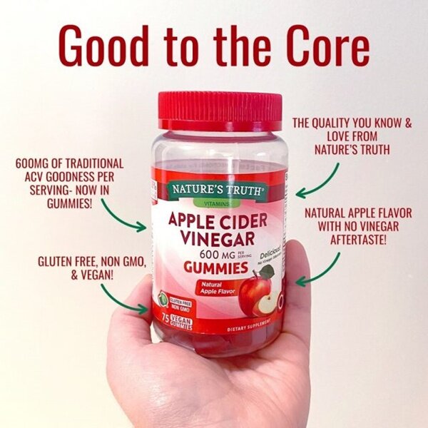 Nature's Truth Organic Apple Cider Vinegar 600 mg 75 gummies
