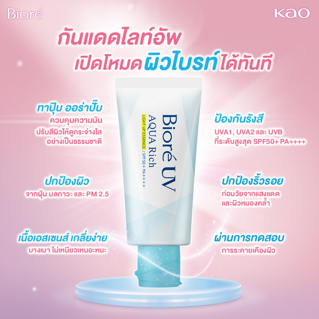 Biore UV Aqua Rich Light Up Essence SPF 50+ PA++++ 70 g.
