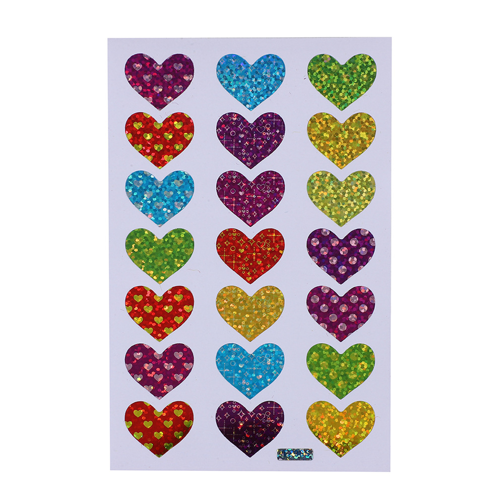 🌟1แพ็คมี 10แผ่น🩷สติกเกอร์🌟วิบวับ💛สติกเกอร์หัวใจ📌เลือกแบบ✔️พร้อมส่งในไทย sticker DIY ของปัจฉิม วาเลนไทน์