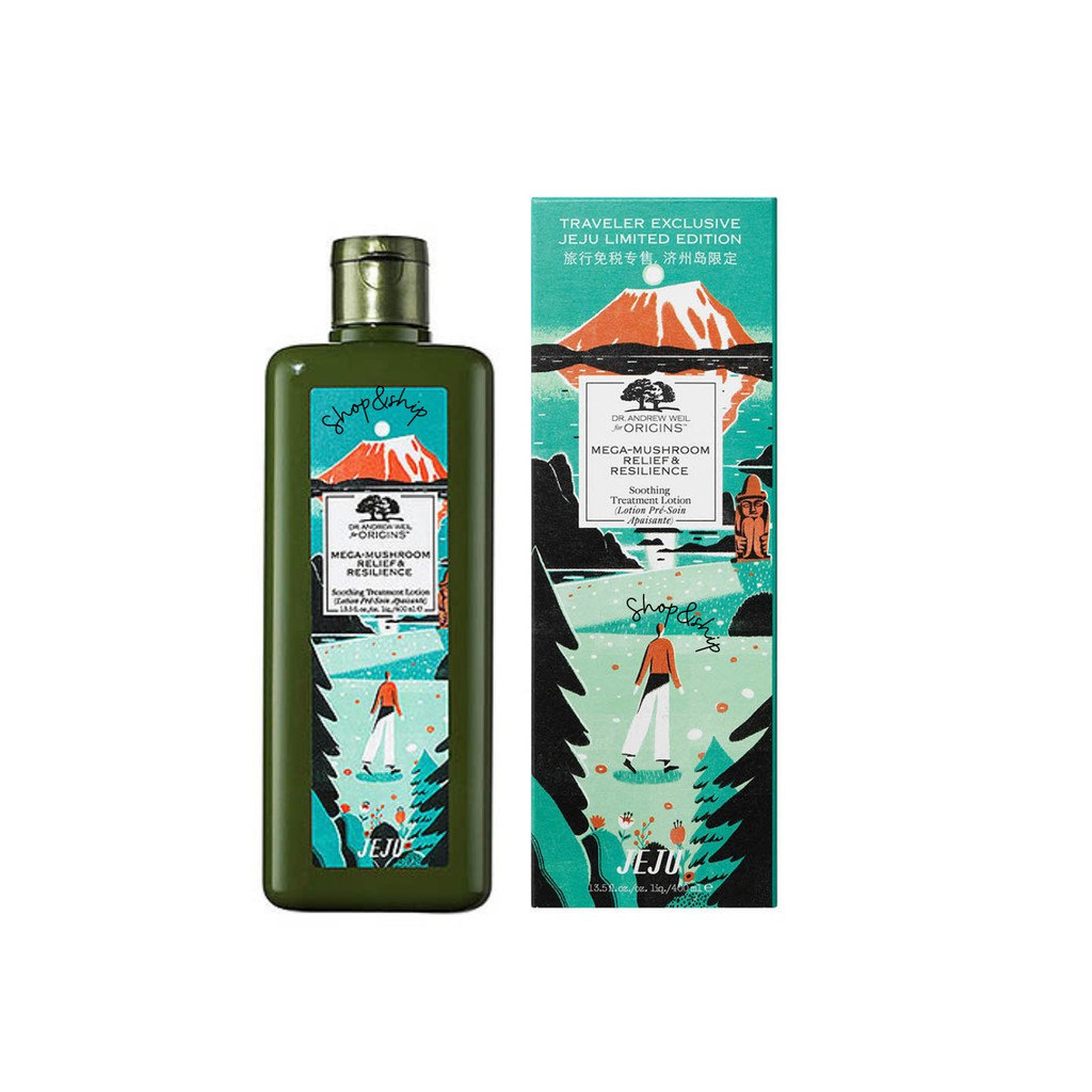 Origins Mega-Mushroom Relief & Resilience Soothing Treatment Lotion 400 ml. #Jeju Edition x Lotte DFS