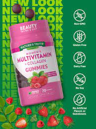Nature’s Truth Vitamins Women's Multivitamin + Collagen Natural Mixed Berry Flavor 70 Gummies