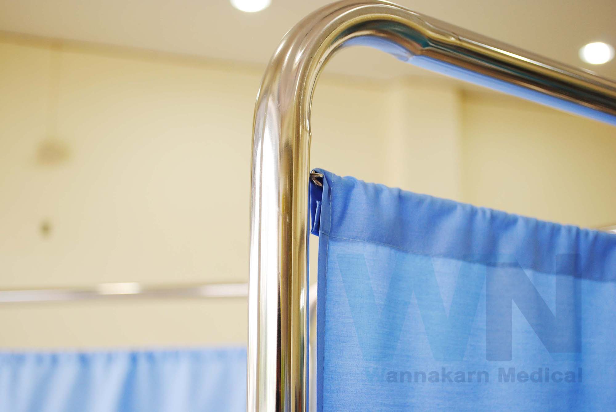 ฉากกัน 3 ตอน สแตนเลส พร้อมม่าน