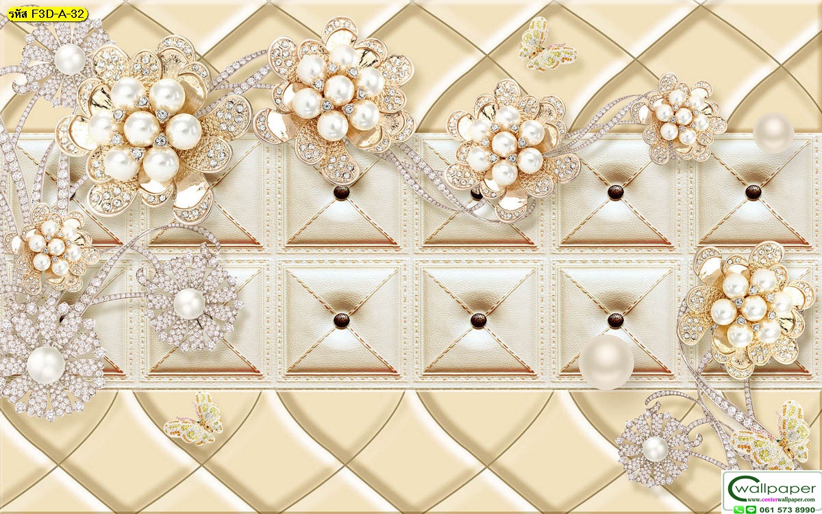 วอลเปเปอร์สั่งพิมพ์ลายดอกไม้ F3D-A-32