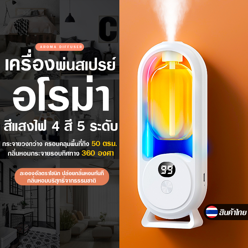 🌿🌈เครื่องฟอกอากาศอโรมา🌈 🌿น้ำหอมปรับอากาศในห้อง ขนาดใหญ่ สีแสง 4 สี 5 ระดับ✅พร้อมส่ง✅เครื่องพ่นสเปรย์น้ำหอมปรับอากาศอัตโนมัติ