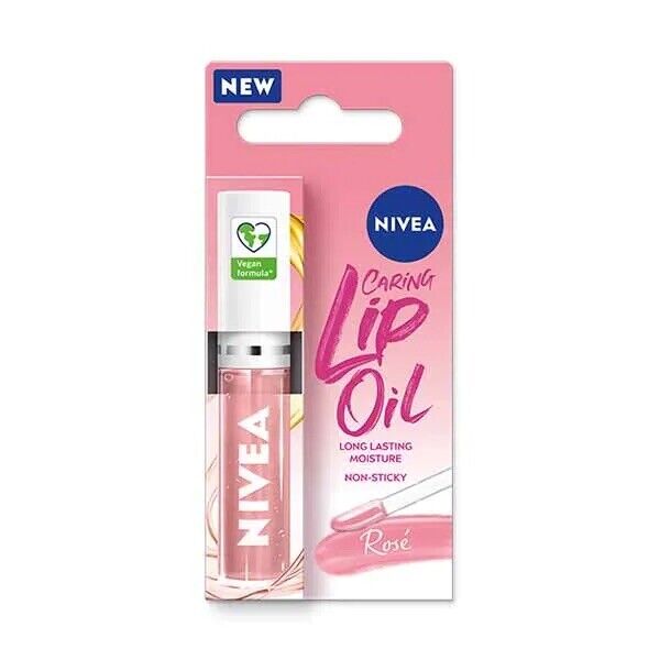 NIVEA Caring Lip Oil 5.5 ml. #Rose (Import From South Korea)