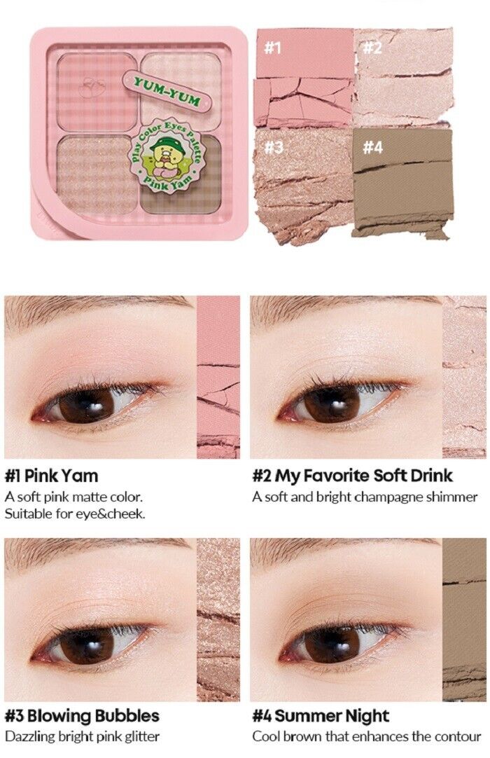 Etude House x KAKAO Friends Summer Picnic Play Colour Eyes 9.6 g. #01 Pink Yam