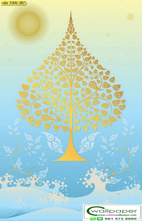 วอลเปเปอร์ลายต้นโพธิ์ THAI-388