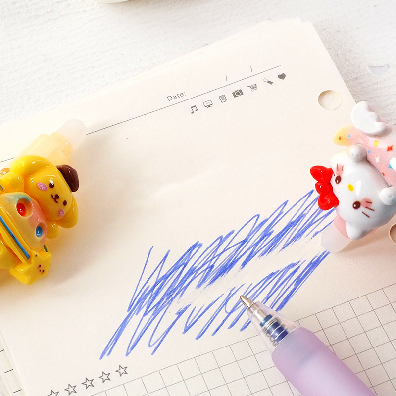 🎀✨ปากกากดลบได้ ลายการ์ตูน 3D หัวฟิกเกอร์น่ารัก📌เลือกลาย✅พร้อมส่งในไทย ปากกาลบได้ ปากกาเจลลบได้