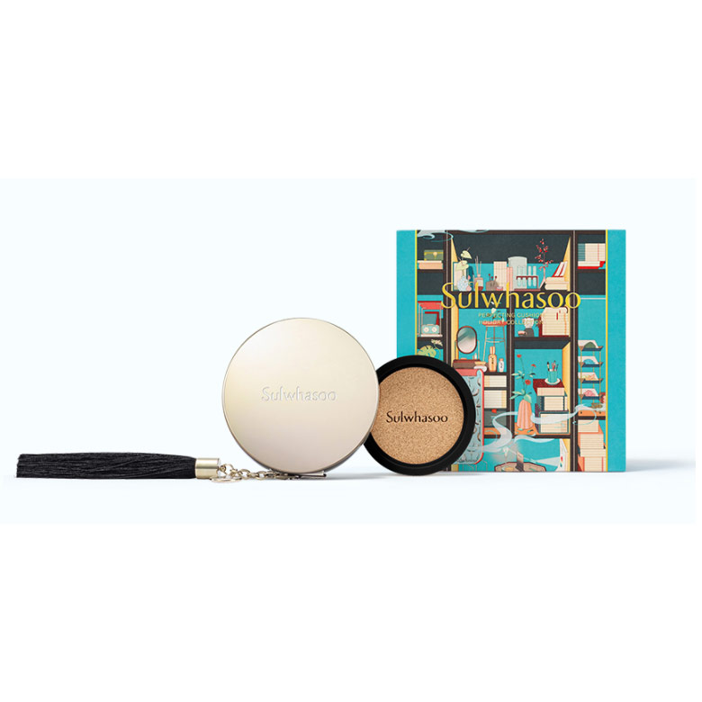 Sulwhasoo เซตรองพื้น Perfecting Cushion Holiday Collection SPF50+/PA+++ No.23 N1 Sand