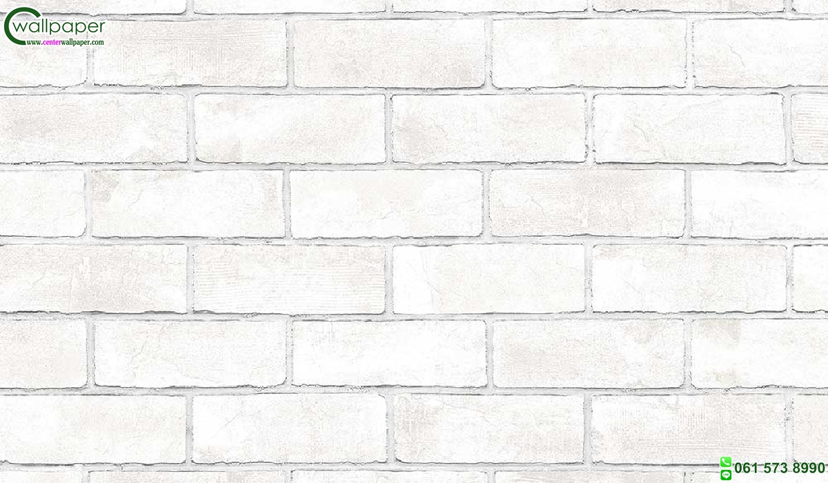 วอลเปเปอร์ลายอิฐสีขาว หน้ากว้าง 1 เมตร แถมกาวติดวอล 20 ตรม