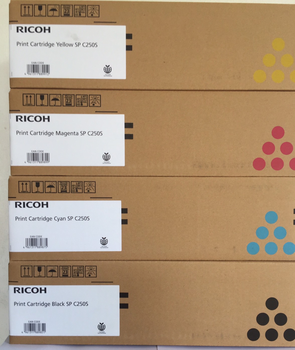 ตลับหมึกพิมพ์ Ricoh Toner (Original) SPC250 / SPC260 / SPC261 (C/M/Y/K)