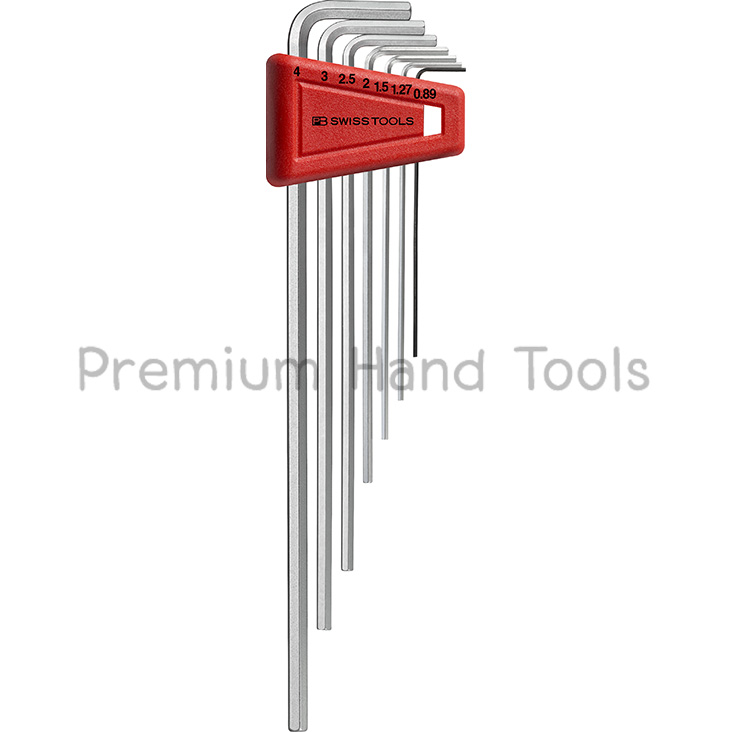 PB Swiss Tools PB 211H-4 ประแจหกเหลี่ยมชุด หัวตัด ยาว เบอร์ 1.5-4 มิล 7 ตัวชุด