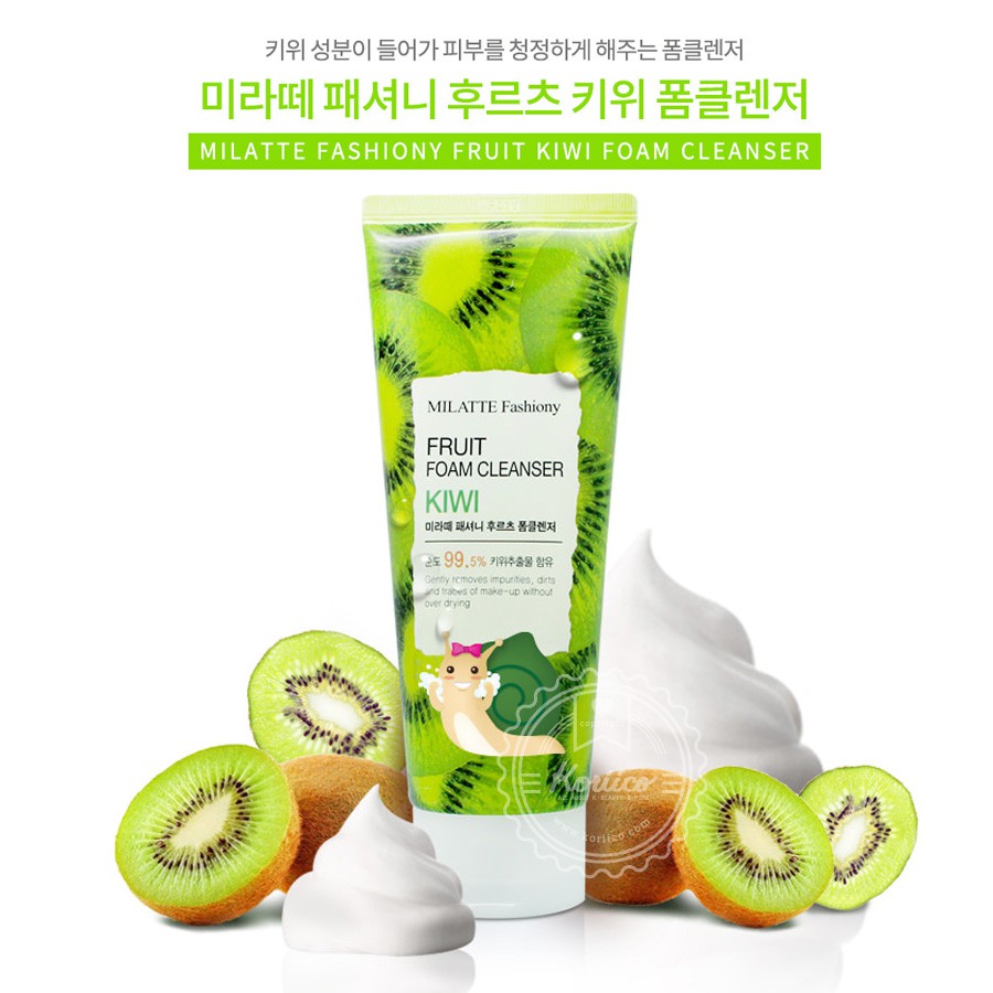 Milatte Fashiony Foam Cleanser 150 ml. #Kiwi