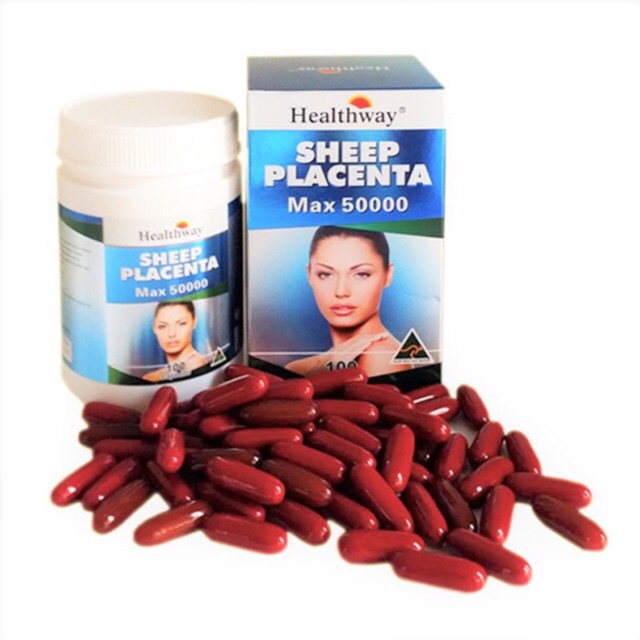 Healthway Sheep Placenta MAX 50000 mg. (100 Capsules)