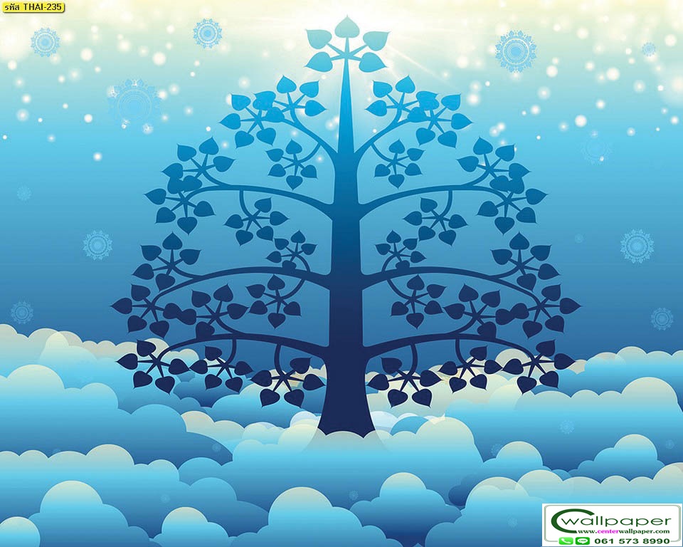 วอลเปเปอร์สั่งผลิต ลายต้นโพธิ์ THAI-235