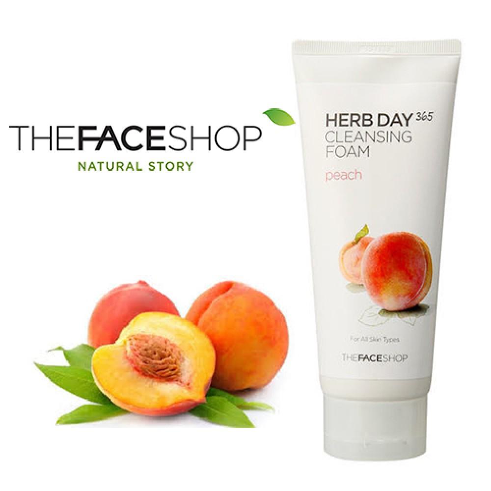 The Faceshop Herb Day 365 Cleansing Foam Peach 170 ml.