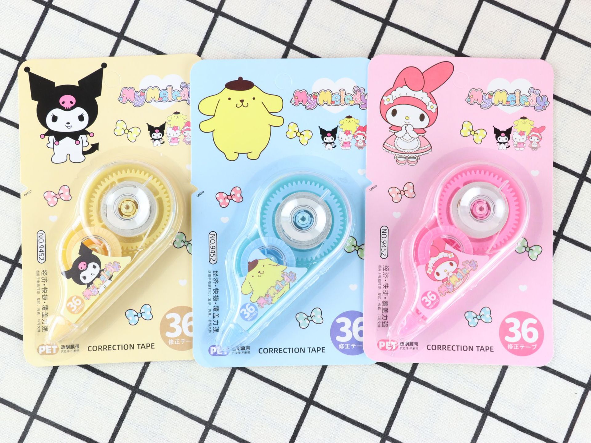 🌈⭐เทปลบคำผิด⭐🌈ลายการ์ตูน Mymelody เบอร์ 36📌สุ่มลาย✔️พร้อมส่งOhwowshop เครื่องเขียน ลบได้
