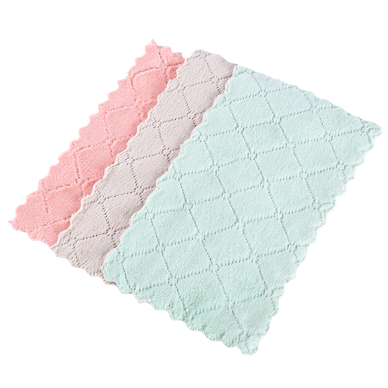 🌈ผ้าไมโครไฟเบอร์💦ผ้าเช็ดโต๊ะ ผ้าทำความสะอาด 22.5x22.5cm ไม่มีแพ็คเกจ 🌈สินค้าเลือกสีเลือกขนาด🌈✔️พร้อมส่ง Ohwowshop ผ้า ทำความสะอาด ไมโครไฟเบอร์