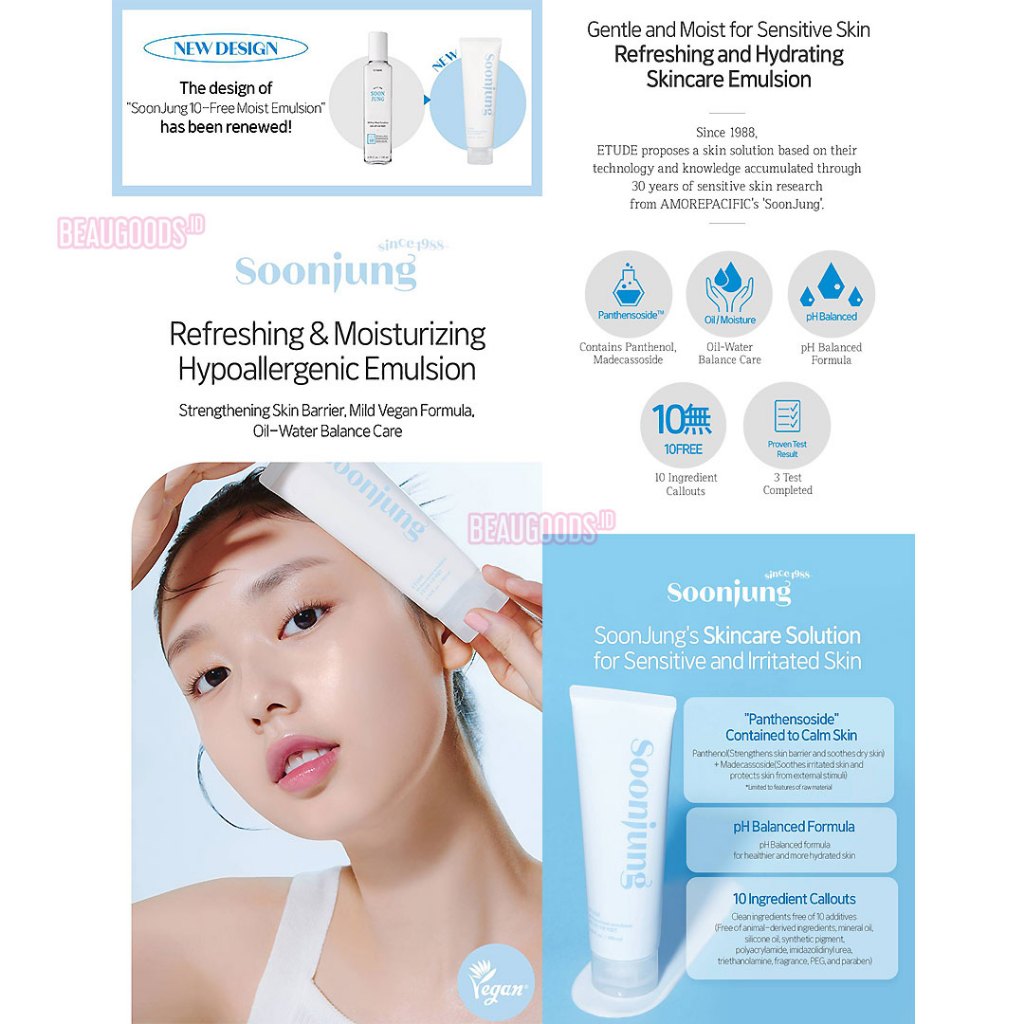 Etude House Soon Jung 10-Free Moist Emulsion 130 ml.