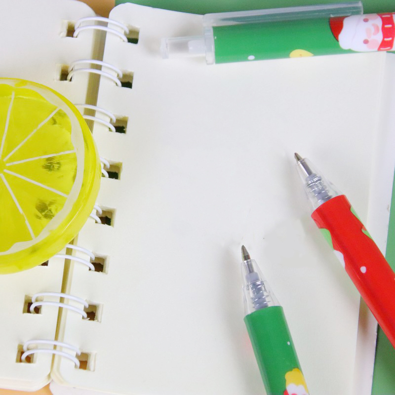 🎄🌈ปากกากด เจลดำ⭐🎄ลายการ์ตูนคริสต์มาส⚫ไส้สีดำ 0.5📌เลือกลาย ด้ามละ 5 บาท ✔️พร้อมส่ง Ohwowshop เครื่องเขียน christmas ปากกา