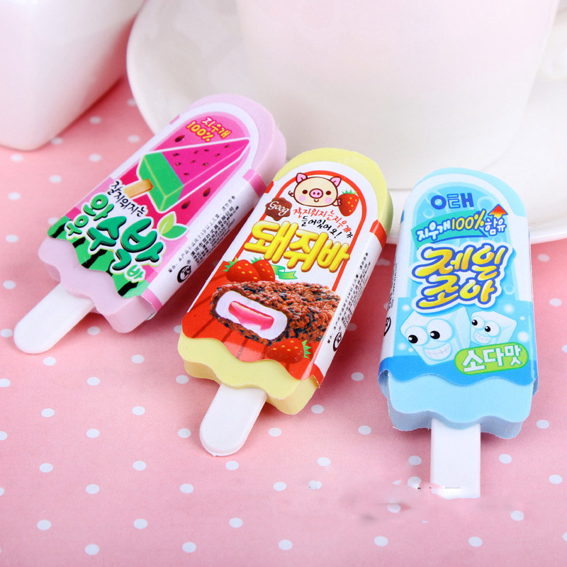 ยางลบไอติม 1 ชิ้น ( สินค้าสุ่มคละสี )