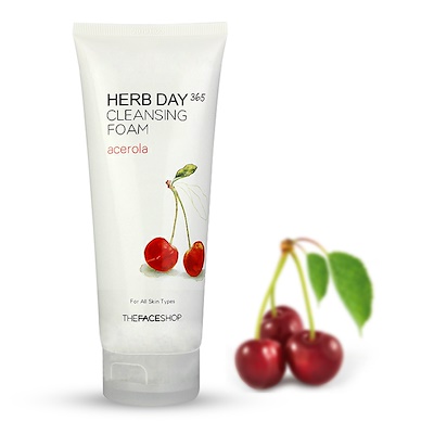 The Faceshop Herb Day 365 Cleansing Foam Acerola 170 ml.