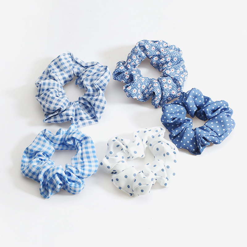 🐳ยางยืดรัดผมโดนัด🐳สีโทนฟ้า 📌เลือกสี ชิ้นละ 5 บาท ✔️พร้อมส่ง Ohwowshop หนังยางรัดผมเกาหลี ยางรัดผมไสต์เกาหลี