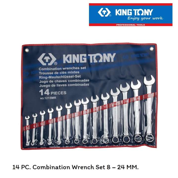 ชุดประแจแหวนข้างปากตาย KINGTONY 8-24 มม. 14 ตัว/ชุด 1215MR