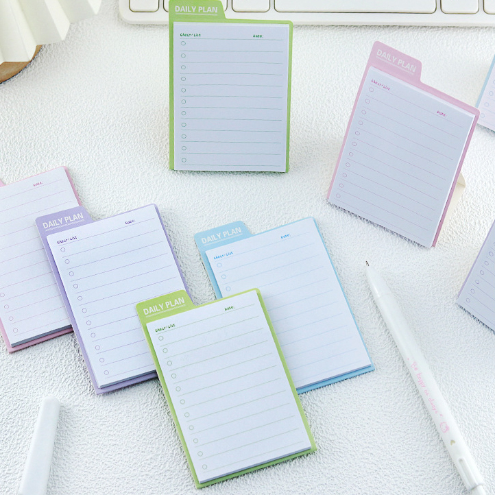 📋✨ กระดาษโน้ตกาวในตัว โน้ตตั้งโต๊ะ Daily Plan 🗓️ สีพาสเทล To Do List✅พร้อมส่งในไทย จดสะดวก หยิบใช้ง่าย