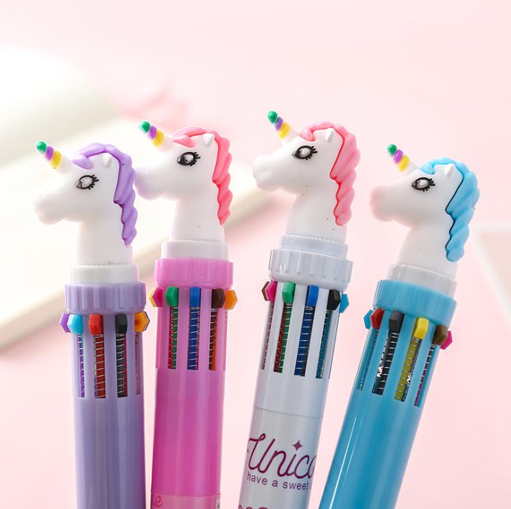 ปากกา10สี ม้ายูนิคอร์น ( สินค้าสุ่มคละสีคละลาย )Ohwowshop