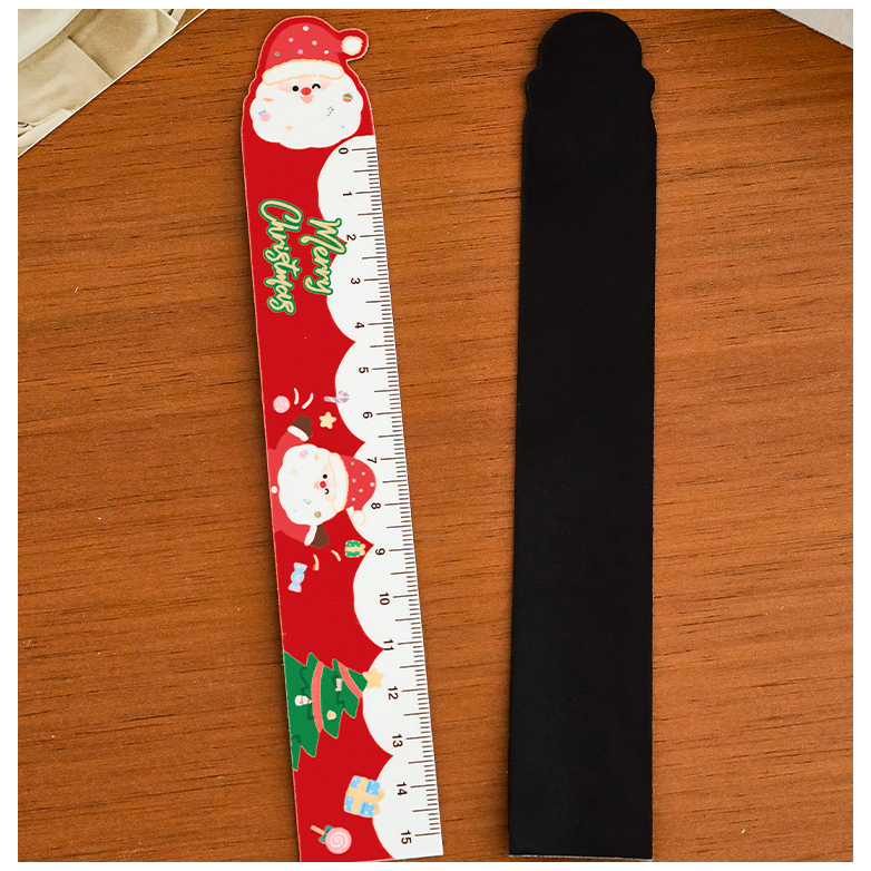 🎄ไม้บรรทัดแม่เหล็ก🎅✨คริสต์มาสหลากสี 15ซม.✔️คละลาย ไม้บรรทัด แม่เหล็ก เครื่องเขียน