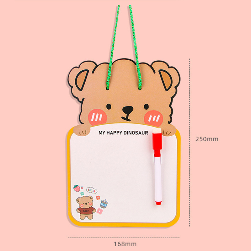 🌈🦁กระดานไวท์บอร์ดพร้อมปากกา🐼🌈กระดานวาดรูป รูปทรงการ์ตูน📌พร้อมส่งในไทย กระดานลบออกได้ เครื่องเขียนเด็ก พกพา แขวนได้
