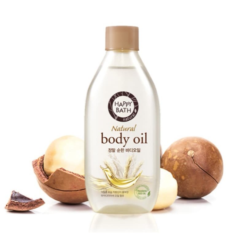 Happy Bath Natural Body Oil 250 ml. #Milky Powder