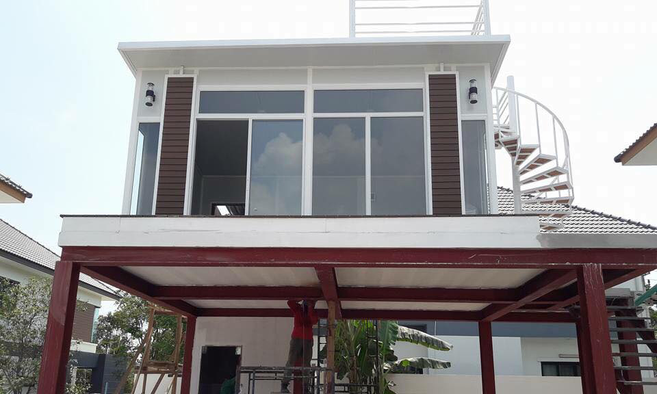 บ้านสำเร็จรูป MS07ขนาด 3.60 x 5.40 เมตร ชั้นลอยและห้องน้ำราคา : ฿674,100.00 / หลัง