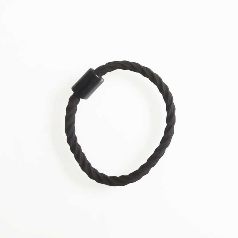 ⭐ยางยืดรัดผม⭐สายถัก⚫สายดำ⚫3cm📌สุ่มคละสี ✔️พร้อมส่งในไทย หนังยางรัดผมเกาหลี ยางมัดผม ยางยืดรัดผม