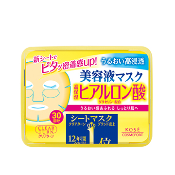 Kose Cosmeport Clear Turn Essence Mask Hyaluronic Acid 30 แผ่น