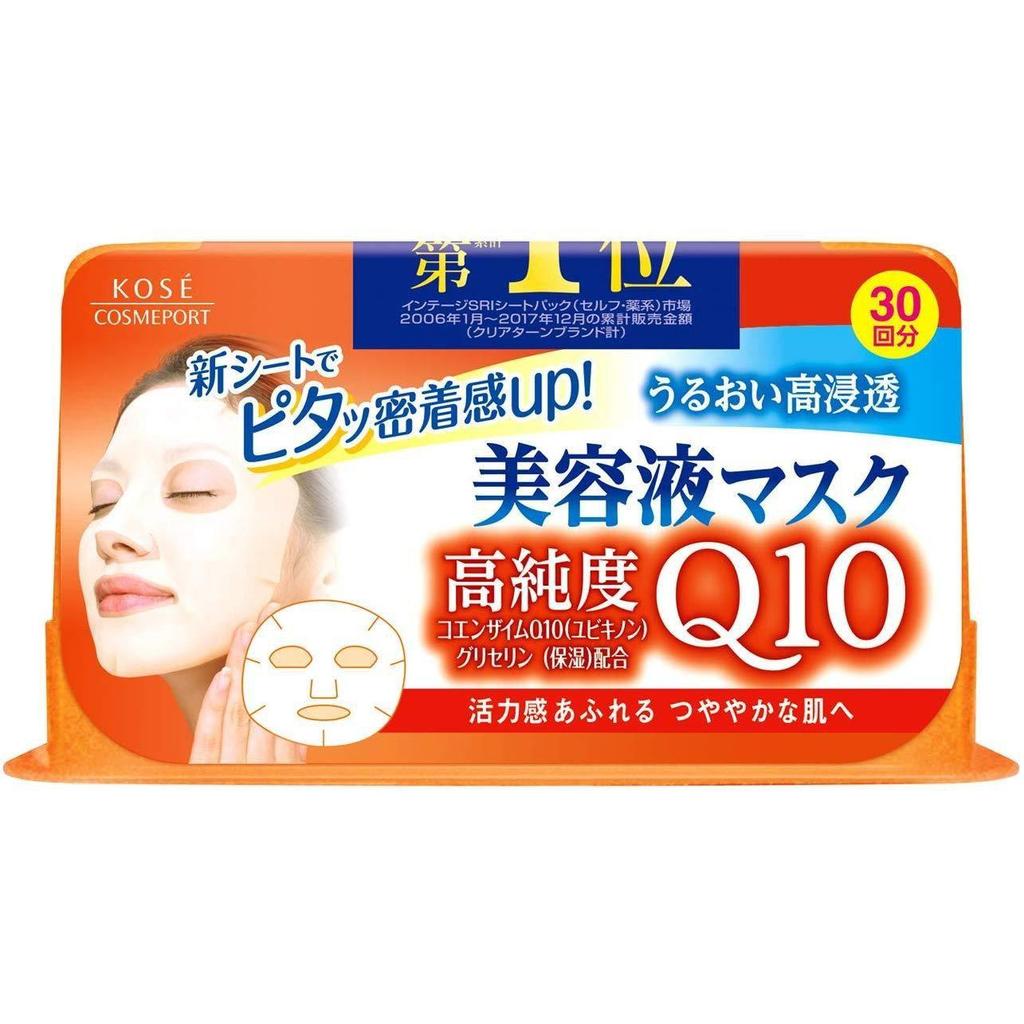 Kose Cosmeport Clear Turn Essence Mask Coenzyme Q10 30 แผ่น