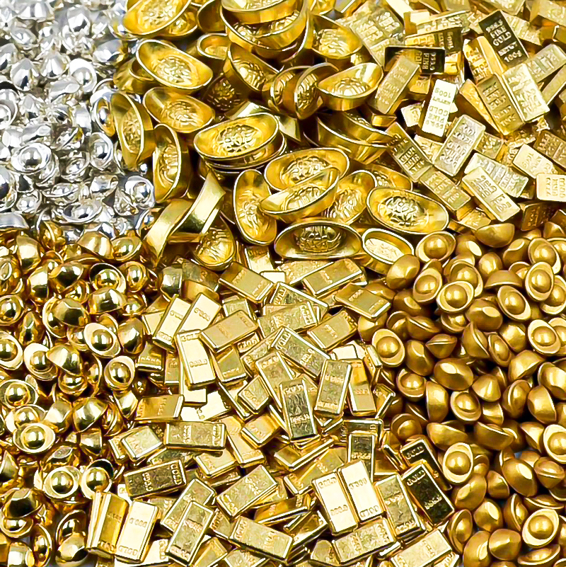 🧧🎉โมเดลก้อนทอง🎊ก้อนทองจิ๋ว ประดับตกแต่ง ก้อนทองแท่งจิ๋ว✅พร้อมส่งในไทย ก้อนทองโบราณ เสริมฮวยจุ้ย