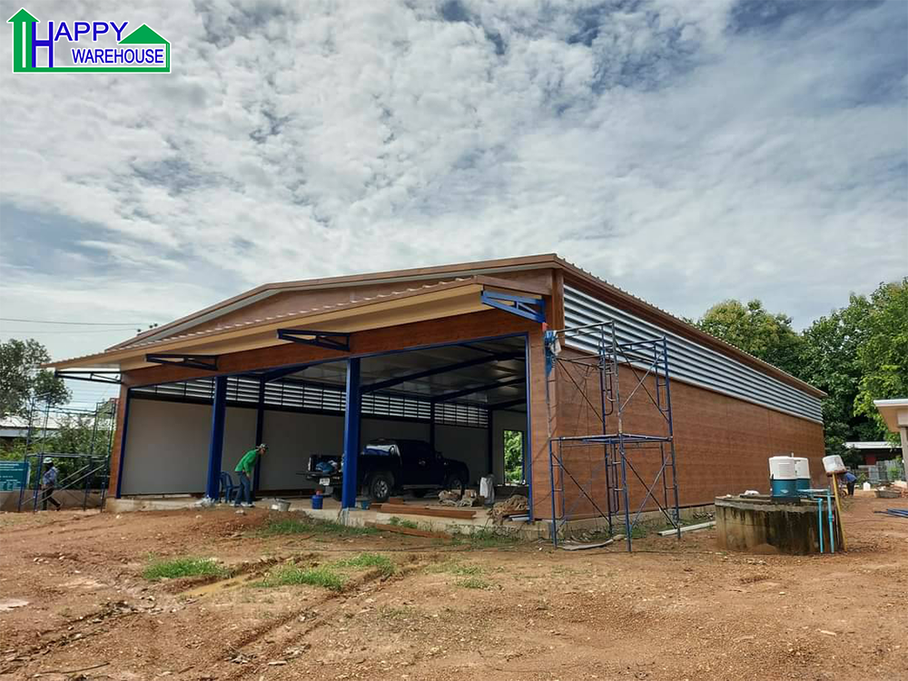 โกดังสำเร็จรูป HW-H ขนาด 15x25x4 เมตรผนัง EPSหลังคา EPS