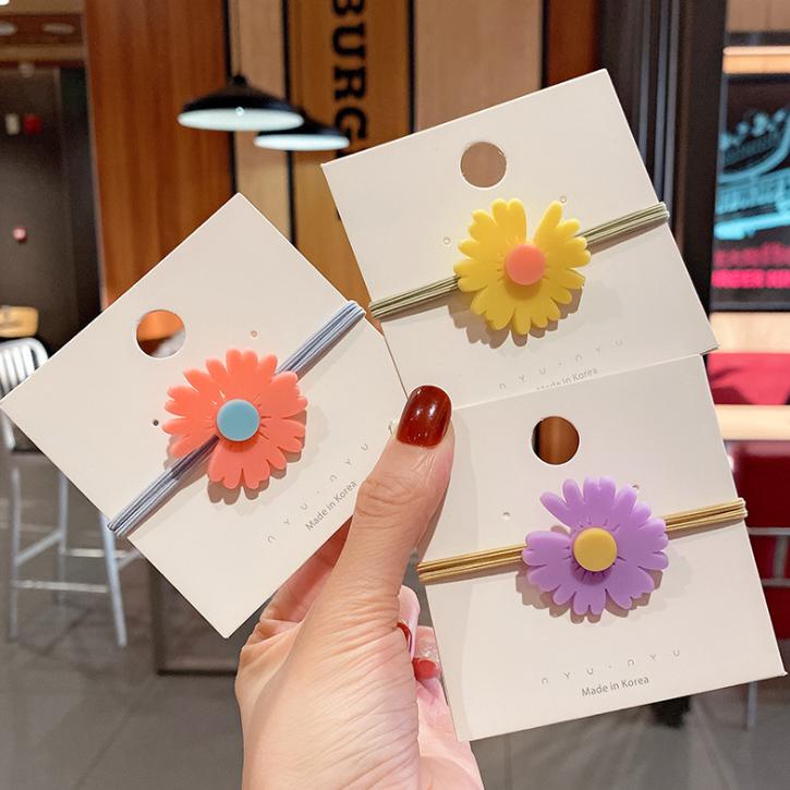 🌈🌼ยางรัดผมดอกเดซี่ยางหลากสี ชิ้นละ 2 บาท( คละสี )✔️พร้อมส่ง Ohwowshop ยางยืด ยางมัดผม ยางยืดรัดผมเกาหลี ยางรัดผม