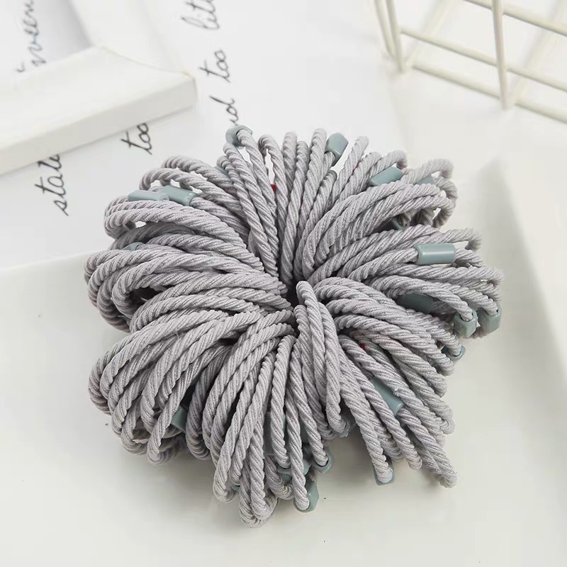 ⭐ยางยืดรัดผม⭐สายถัก⚫สายดำ⚫3cm📌สุ่มคละสี ✔️พร้อมส่งในไทย หนังยางรัดผมเกาหลี ยางมัดผม ยางยืดรัดผม