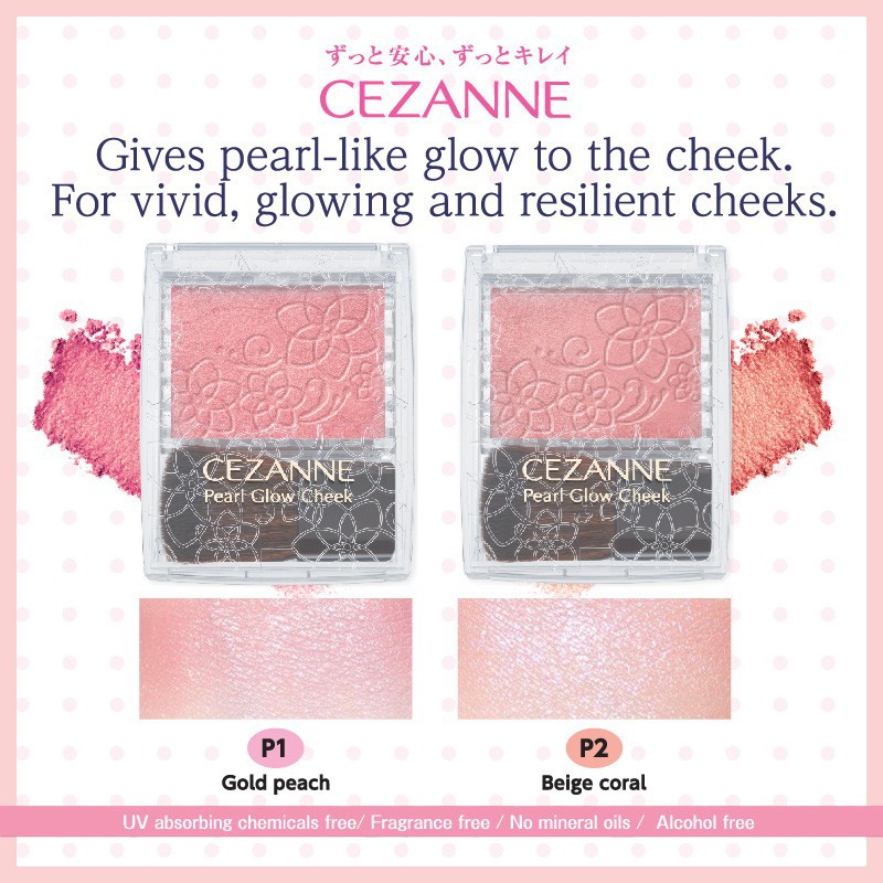 Cezanne Pearl Glow Cheek #P2 Beige Coral