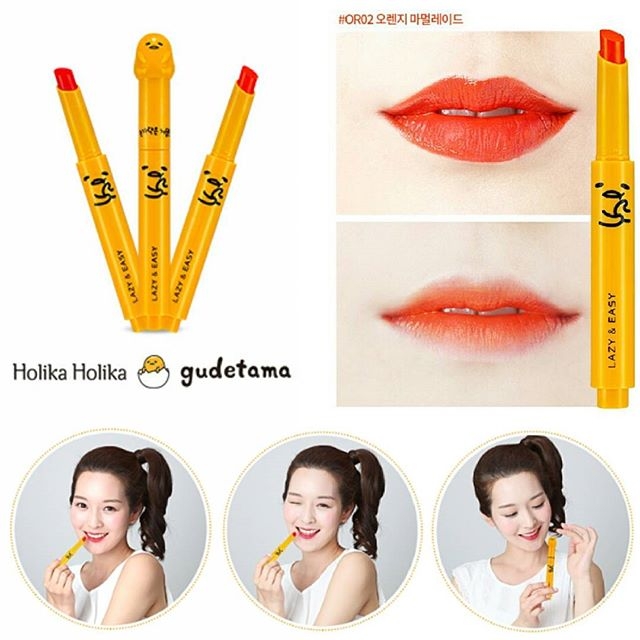 Holika x Gudetama Lazy & Easy Melting Lip #OR02 Orange Marmalade