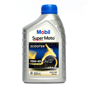 MOBIL Super Moto Scooter 4-AT 10W-40 ขนาด 0.8 ลิตร
