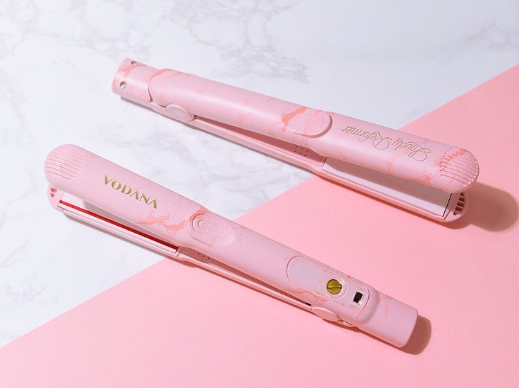 Vodana Velvet Bar Flat Iron 0.5" สี Pink Marble (New 2019)